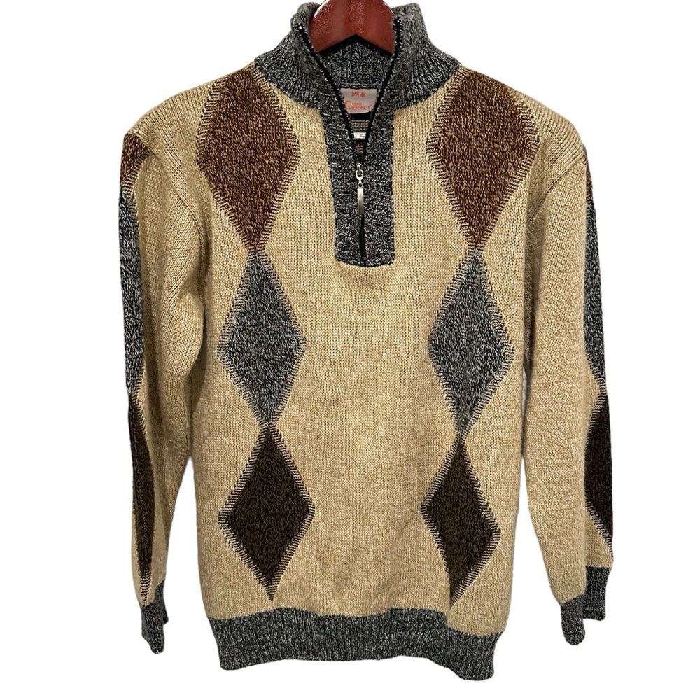 MGR Moda Gerace Wool Zip Neck Sweater - Picture 3 of 7